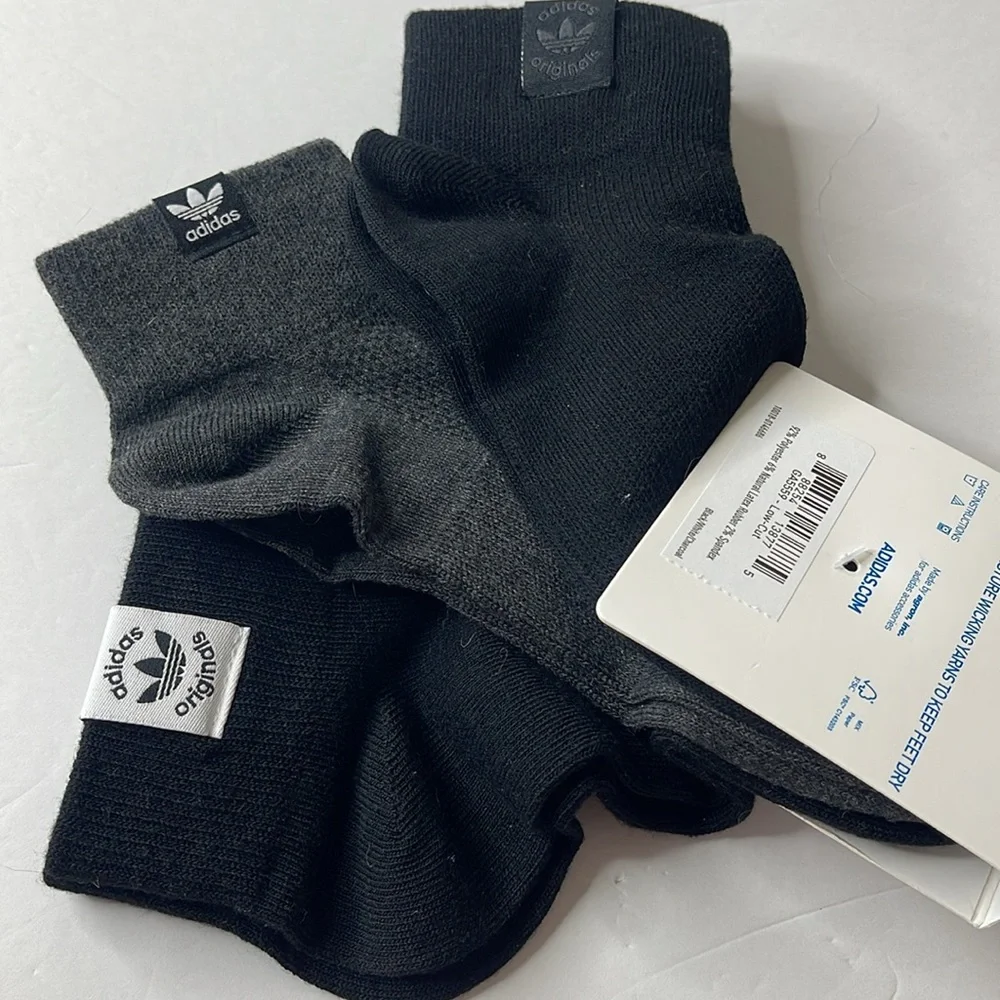 Adidas 3-pk Low Cut Socks Black / Gray